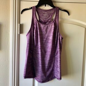 Purple racer back workout top
